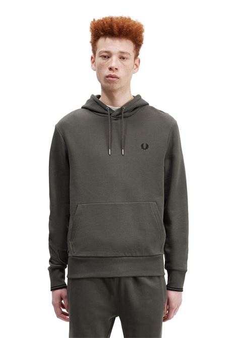 Sweatshirt With Hood And Double Stripe FRED PERRY FRED PERRY | sweaters | M2643638